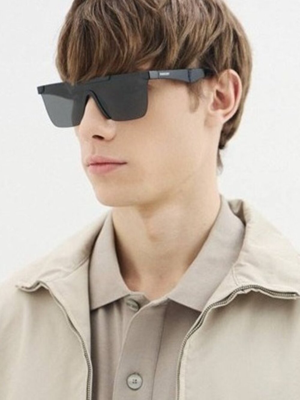 Burberry BE4480D 300187 Sunglasses Black Rectangle Frame, Gray Lenses